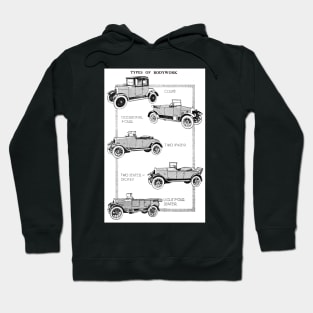 Types of Car Bodywork Styles - Part 1 - 1927 Vintage Advert Hoodie